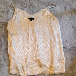Chic Cream Chevron Camisole Top